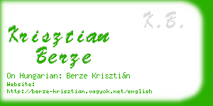 krisztian berze business card