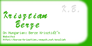 krisztian berze business card